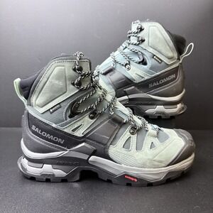 Salomon Quest 4 04 GTX GoreTex WP Women's 8 Hiking Boots Shoes Blue Black NWT!